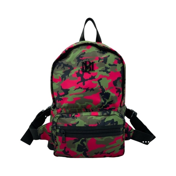 Badgley Mischka Handbags - Badgley Mischka Nylon Pink Camo Backpack with Detachable Pocket NWT
